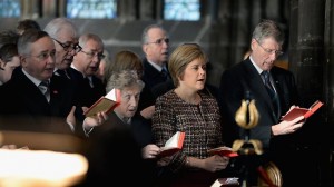 government officials of Scotland at a memorial service for crash victims