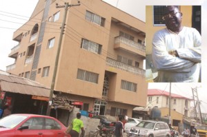 the hospital where babies were detained inset: Dr Afolabi