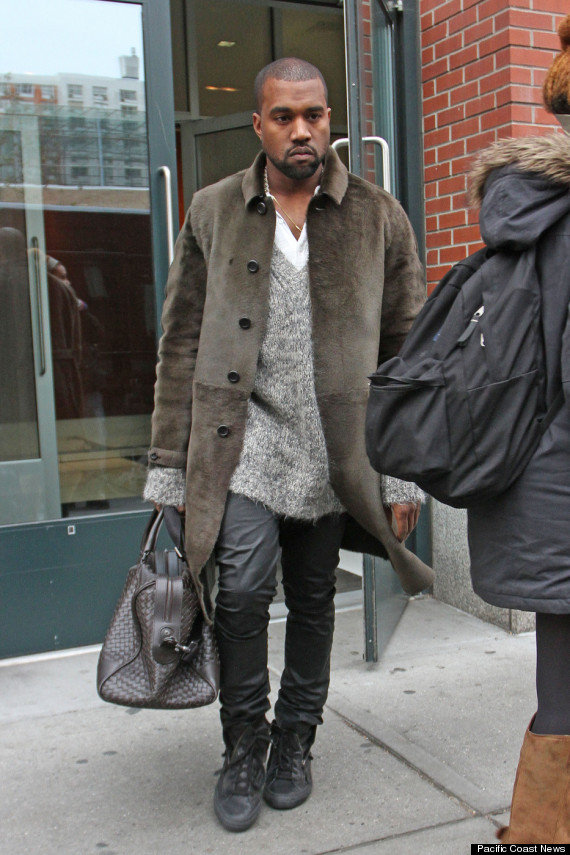 Kanye West leaves his apartment in Soho, New York City
