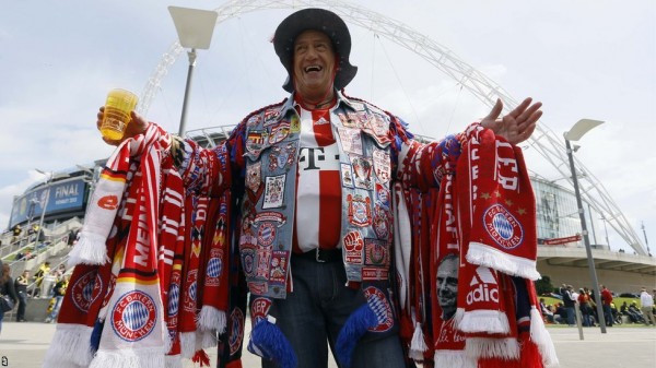 Bayern Muncih Fans Traveled En-Mass to London Ahead of Last Season's Wembley Final. Getty Image. 