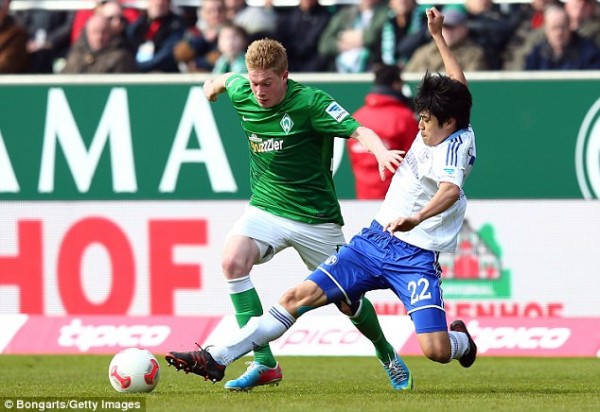 Kevin De Bruyne Spent the Whole of the 2012/13 Season at Werder Bremen. Getty Image.