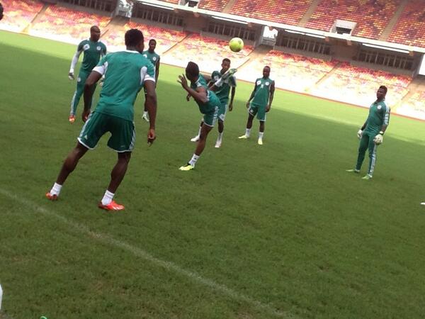 Super Eagles Training Session Ahead of a World Cup Qualifier.