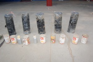 improvised bomb materials seized by the JTF