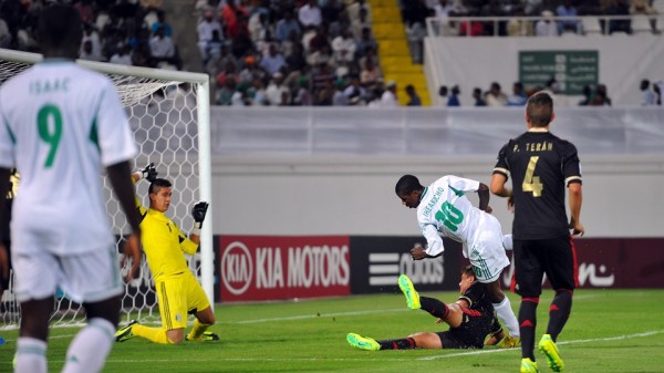 Kelechi Iheanacho Scores His Fourth Goal Against Mexico in Al Ain, UAE. Getty Image.
