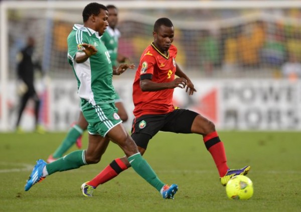 Shehu Abdullahi in Action for the Super Eagles at the CHAN Tournament.