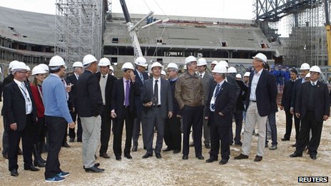 Fifa Secretary General Jerome Valcke During His Inspection of the Arena da Baixada in January.