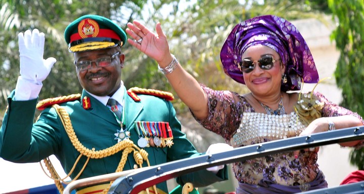 FORMER CHIEF OF ARMY STAFF, LT.-GEN.  AZUBUIKE IHEJIRIKA  (L),  WITH HIS WIFE, GIFT, DURING THEIR PULLING OUT IN ABUJA  ON THURSDAY (13/2/14).