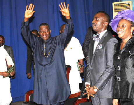 PIC. 3. PRESIDENT GOODLUCK JONATHAN ATTENDS SUNDAY CHURCH SERVICE AT DUNAMIS