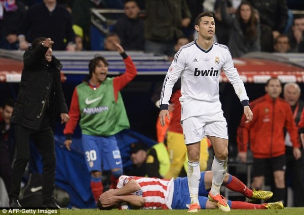 Cristiano Ronaldo Was Hit With a Coin During Half-Time of Their 2-0 Win at Atletico.