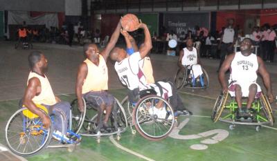 Nigerian Wheelchair Basketballers in Action.