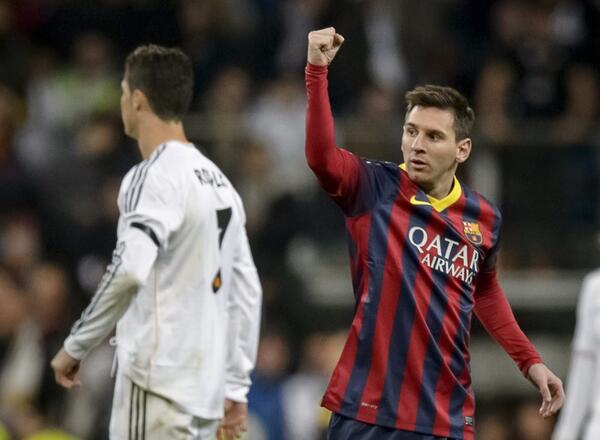 Lionel Messi's Second Goal on Sunday Night Made HIm the Second Highest La Liga Goal Scorer. AFP.