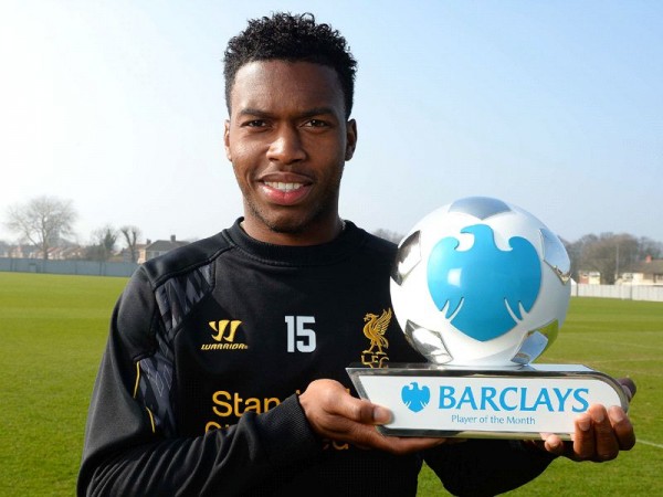 Daniel Sturridge Named Barclays Player of the Month for February.