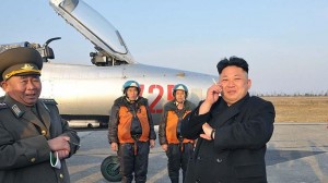 Kim Jong-Un (right)  Source: AFP