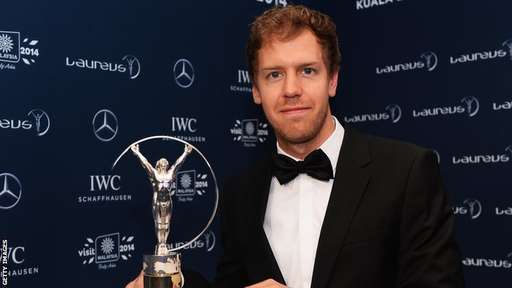 Formula One's Youngest Four-Time Champion, Sebastian Vettel, Clinches 2014 Laureus Sportsman of the Year Award. Getty Image.