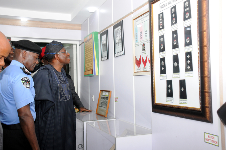 PRESIDENT GOODLUCK JONATHAN INSPECTING FACILITIES AT FORCE MUSEUM AFTER   INAUGURATION IN ABUJA ON TUESDAY (8/4/14) WITH HIM IS THE IGP MOHAMMED  ABUBAKAR. 