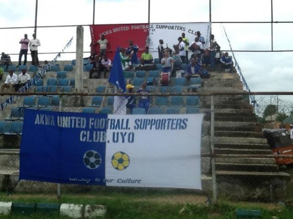 Akwa United Supporters During a Glo Premier League League Match.