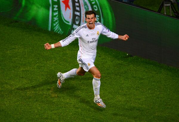Gareth Bale Celebrates Real's Second Goal.