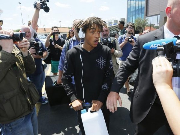 American actor and rapper Jaden Smith arrives in Florence for the wedding. Photo: AP