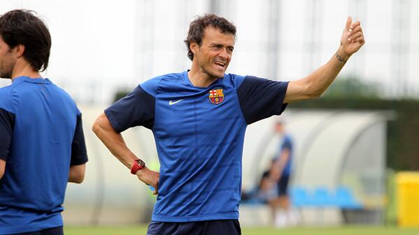 Luis Enrique Impressed at His Players' Commitment During His First Barca Session.