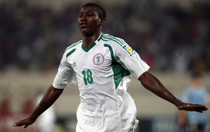Ex-Golden Eagles Striker, Taiwo Awoniyi, Celebrates Goal.