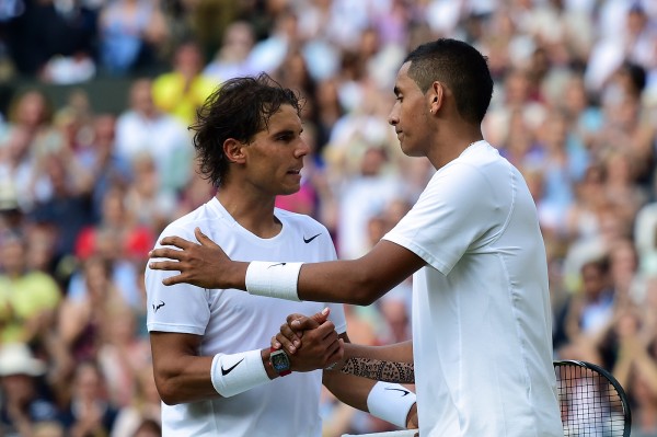 Rafael Nadal Congratulates Nick Kyrgios After the Teenager Stunned Him to Four Sets Win. Image Credit: AELTC.