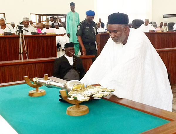 GOV. MURTALA NYAKO PRESENTING THE 2014 BUDGET ESTIMATES TO THE STATE HOUSE OF ASSEMBLY, YOLA