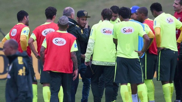 Neymar Visits Brazil Training Camp In Teresopolis. Image: Fifa via Getty Image. 