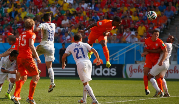 Leroy Fer Scored a Superb Header Against Chile in the Group Stage of the World Cup. Image: Getty Image.