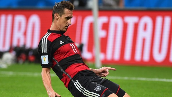 Miroslav Klose Celebrates His Record-Breaking Goal at the 2014 World Cup in Brazil. Image: Getty Image. 