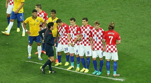 The First-Ever Instance Vanishing Spray Was Used at a Fifa Tournament Involving the Opening 2014 World Cup Fixture Between Brazil and Croatia. 