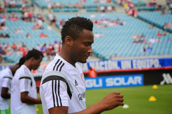 John Obi Mikel and Efe Ambrose (L) Were Among  Eight Players Who Arrived Eagles Camp on Tuesday Afternoon.