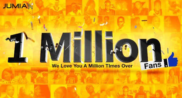 Jumia 1 Million fans banner