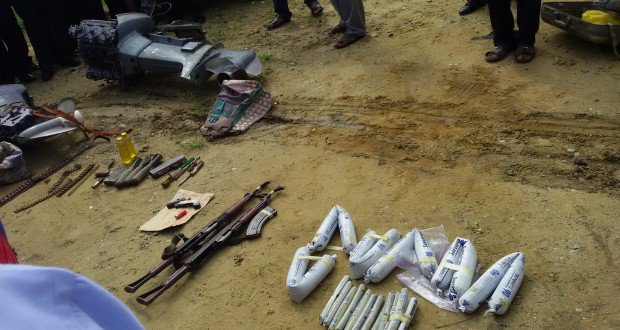 SOME OF THE SEIZED ITEMS ON DISPLAY BY THE POLICE ON THURSDAY...PHOTO CREDIT: THE NATION