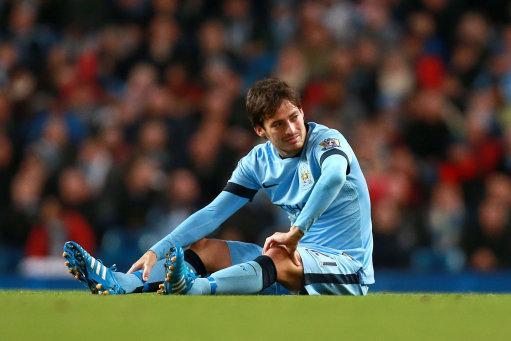 David Silva Has Been ruled Out for At Least Three Weeks With a Ligament Injury. Image: MCFC via Getty.