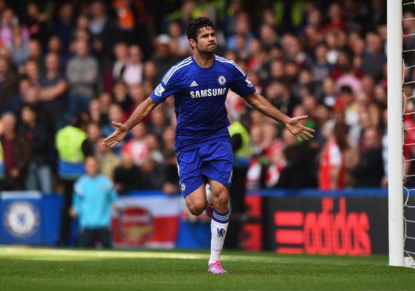 Diego Costa Is Joint Top Scorer in the Premier League With Nine Goals. Image: Getty.