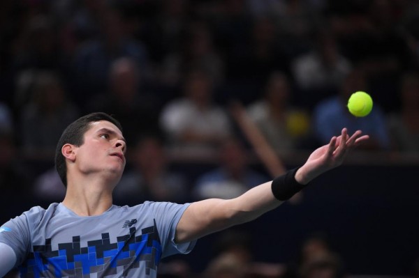 Milos Raonic Withdraws from ATP World Tour Finals With a Quad Tear. Image: Getty.