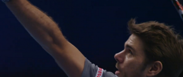 Stanislas Wawrinka Wins His Opening Round at the ATP World Tour Finals. Image: Live Tennis.