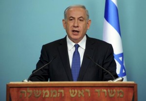 Israeli Prime Minister Netanyahu delivers a statement to the media in Jerusalem