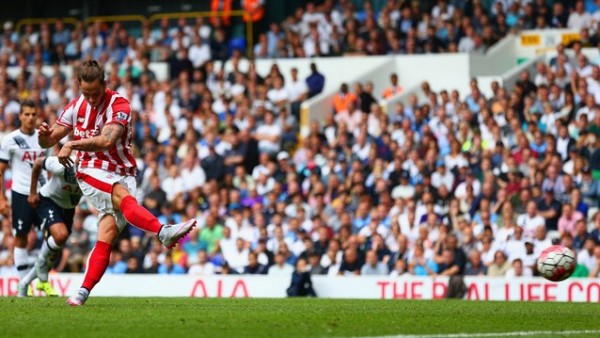 Marko Arnautovic's Goal Brought Stoke City Back to Life at White Hart Lane. Image: Getty.