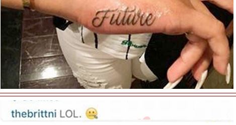 Lol Blac Chyna pretends Future Tattoo isnt real by asking fans to write  her name with a sharpie