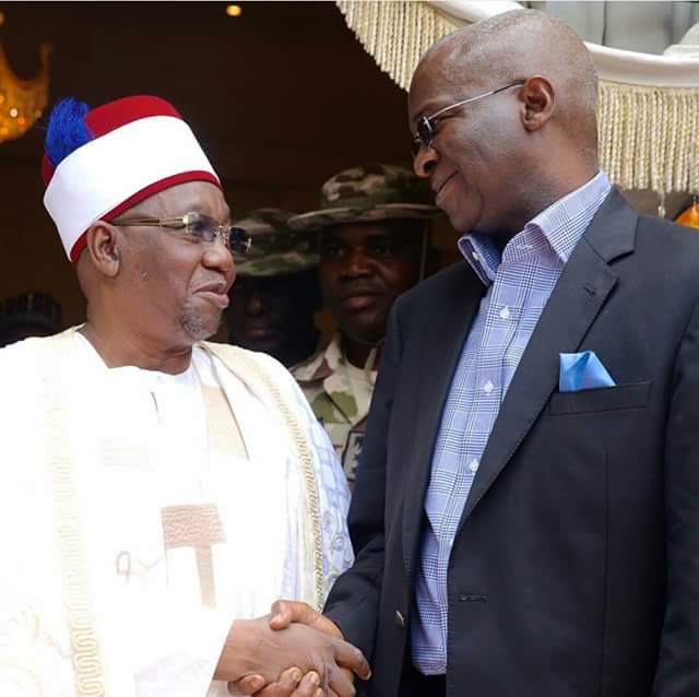 Fashola with Shehu of Borno