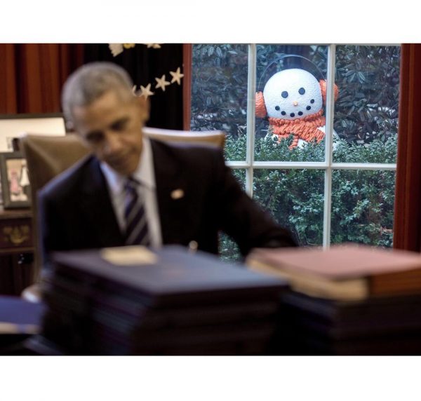 obama snowman prank