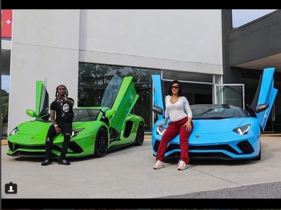 Cardi B And Offset Show Off Lamborghini Cars For Kulture - Information  Nigeria