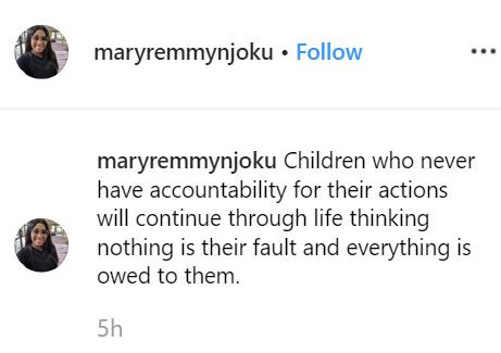 'Bad parenting results in a**holes' - Mary Remy Njoku