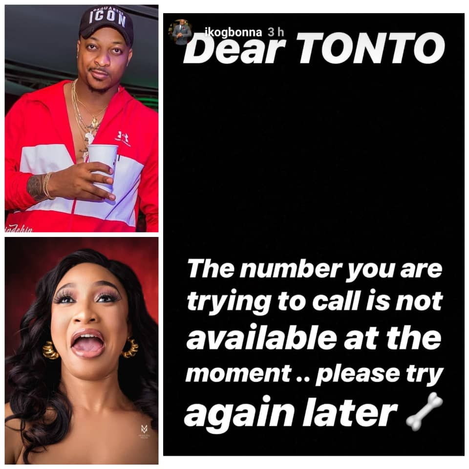 More shots! IK Ogbonna fires another shot at Tonto, she replies