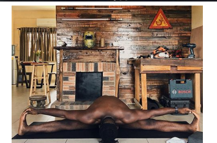 [Photos]: Nigerian photographer Obi Somto does Yoga completely naked