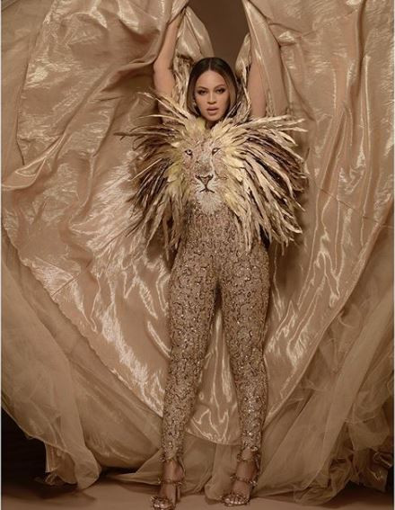 [Photos]: Beyonce stuns in new photos dressed as 'Nala' from the movie 'Lion King'