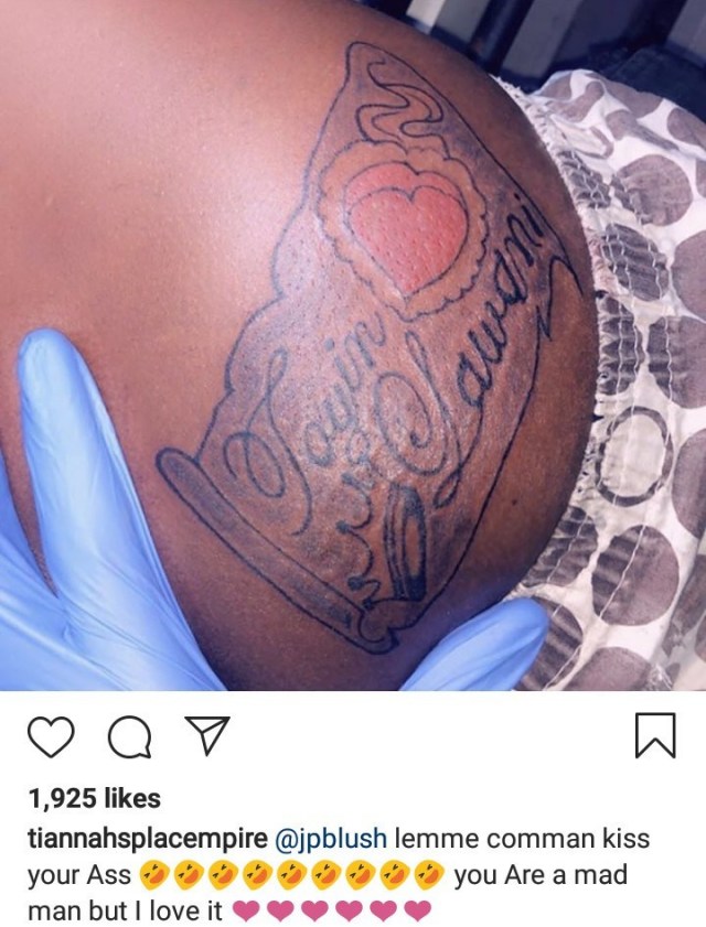 [Photo]: One of Toyin Lawani's Staff Tattoo's Her Name On His Butt