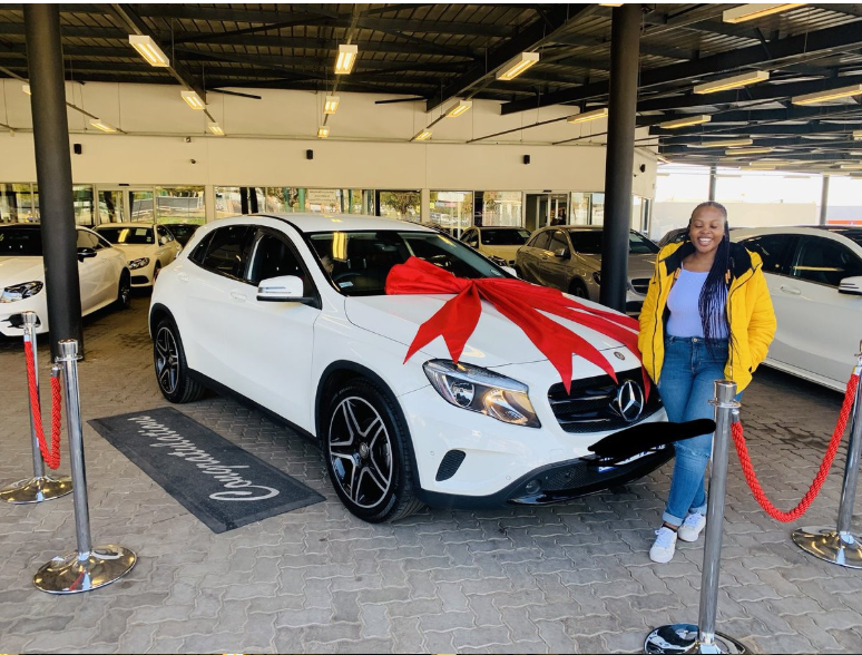 23-year-old lady gets Benz as birthday gift