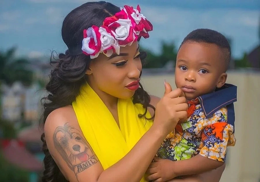 Tonto Dikeh and her son, Andre